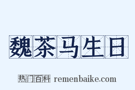 魏茶马生日是什么意思的图片